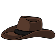 Cowboy Hat Cap Vector Illustration