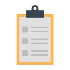 Clipboard Vector Flat Icon Design