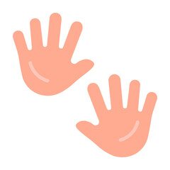 Obraz premium Hand Print Vector Flat Icon Design