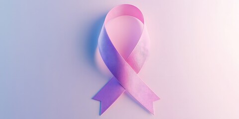 Fototapeta premium Innovative minimalist pink ribbon design showcasing a strong message of support for awareness. Awareness concept