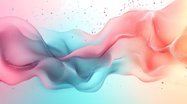 Gentle gradient from soft pink to light teal, with abstract shapes scattered delicately across the page, ideal for a modern magazine layout