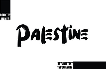 Bold Text Typography Text Country Name Palestine