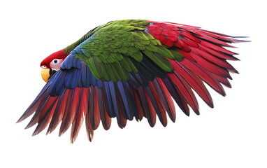 Obraz premium Flying Eclectus on transparent background, png 