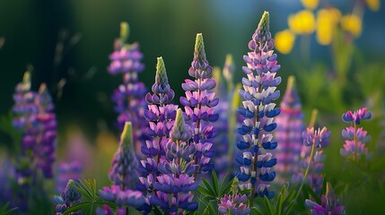 Obraz premium Blooming lupines wildflowers