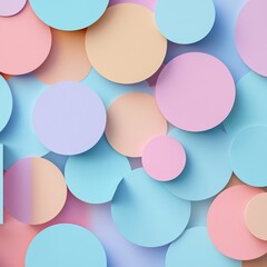 Abstract Pastel Circle Pattern Background