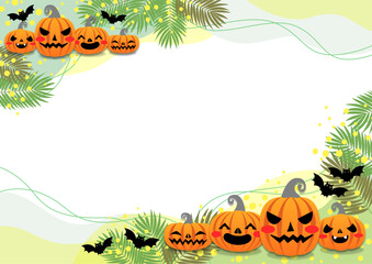 Background Pumpkin freehand Leaf background. Pumpkin style with space for text - design for  background social media, postcards, poster, business card, flyer, brochure other.