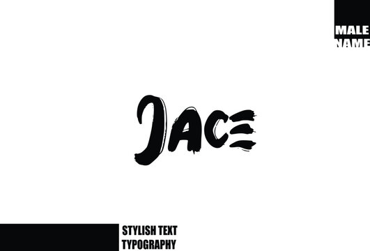 Baby Boy Name In Bold Grunge And Rough Typography Brush Text  Jace