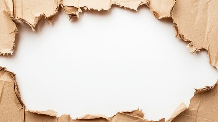 Torn Paper Frame Mockup   Blank Template for Design  Text  or Image