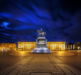 Dresden, Johann, Reiterstatue mit Zwinger