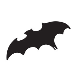 Black bat icon isolated on transparent background. Vampire bat on Halloween. Bat for horror night.