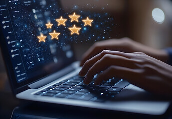 Five Star Rating on Laptop