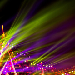 Abstract laser light in club party