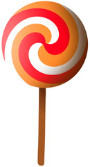 lollipop on wooden background
