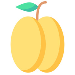 apricot flat vector icon