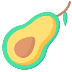 avocado flat vector icon