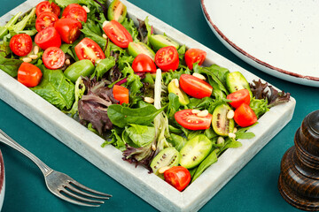 Fresh summer vegetables salad.