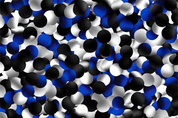 Luxurious Elegant Black Silver Blue Bokeh Background with Grainy Shadow Effects