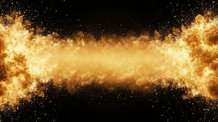 Golden Explosion with Black Background  Abstract Design   Glowing Particles   Sparkle Effect   Abstract Background