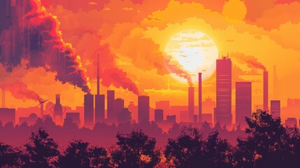 Fototapeta premium An infographic on the health impacts of elevated carbon dioxide levels, including potential respiratory issues and cognitive effects