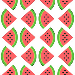 watermelon slice pattern in white background