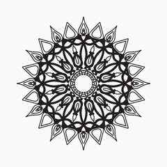 hand drawn indian ornament mandala on background style.