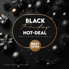 Black friday november event sale discount offer promotion shopping advertisement advertising gift card gift box special discount price flier paper shop business gold present black friday background