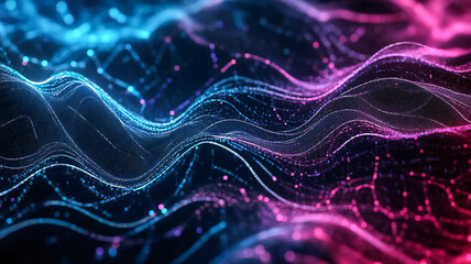 Obraz premium Abstract background of digital data that shows the technological processes of science and education