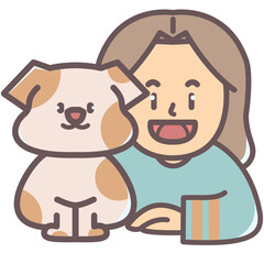 Girl and Puppy