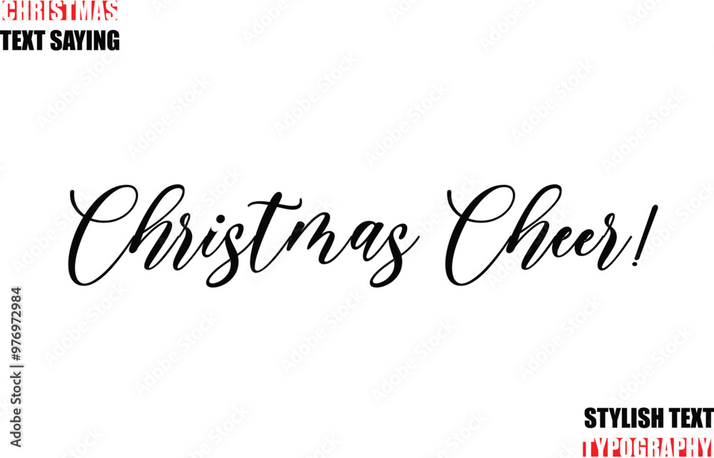 Fototapete typescript cursive text christmas quote christmas cheer!.