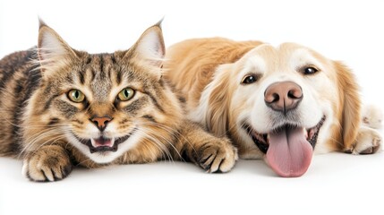 Cute Cat and Dog Together   Best Friends  Animal Companionship