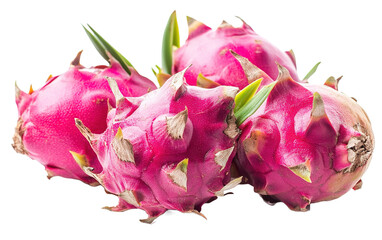 Dragon fruit on transparent background, png	