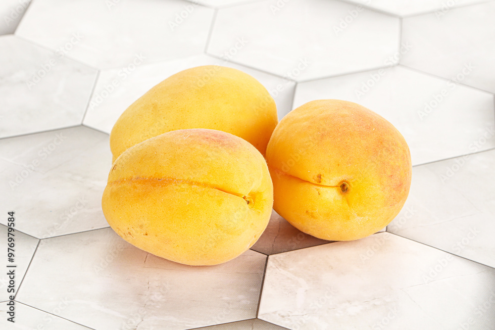 Wall mural ripe sweet juicy apricot heap