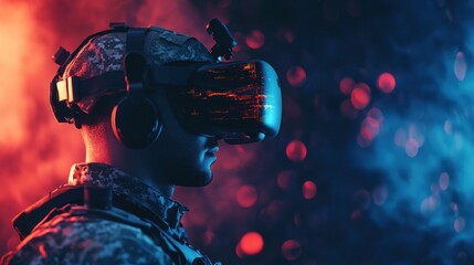 Fototapeta premium Soldier in VR