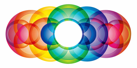 Abstract logo design with overlapping circles , abstract, logo, design, overlapping, circles, geometric, modern, creative