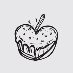 Love cake logo, love cake vector