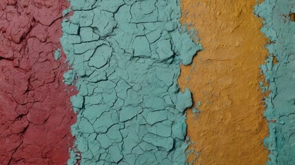 Naklejka premium Paper, Patterns, Background, Abstraction, Texture, Yellow, Red, Blue, Orange, Purple, White, Scratches, Gradient, Cracks, Wall
