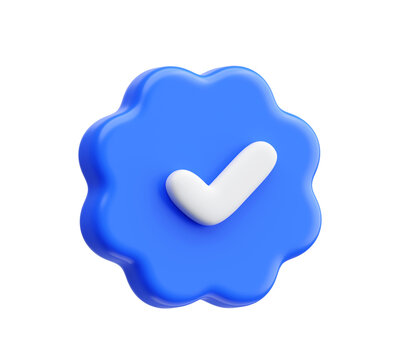 Verified icon 3d illustration background