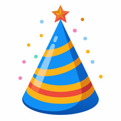 Party hat vector illustration on white background