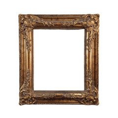 Antique gold Louis frame.  PNG file for mock-up.