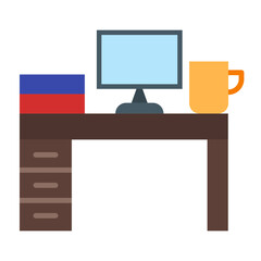 WorkSpace Vector Flat Icon Design