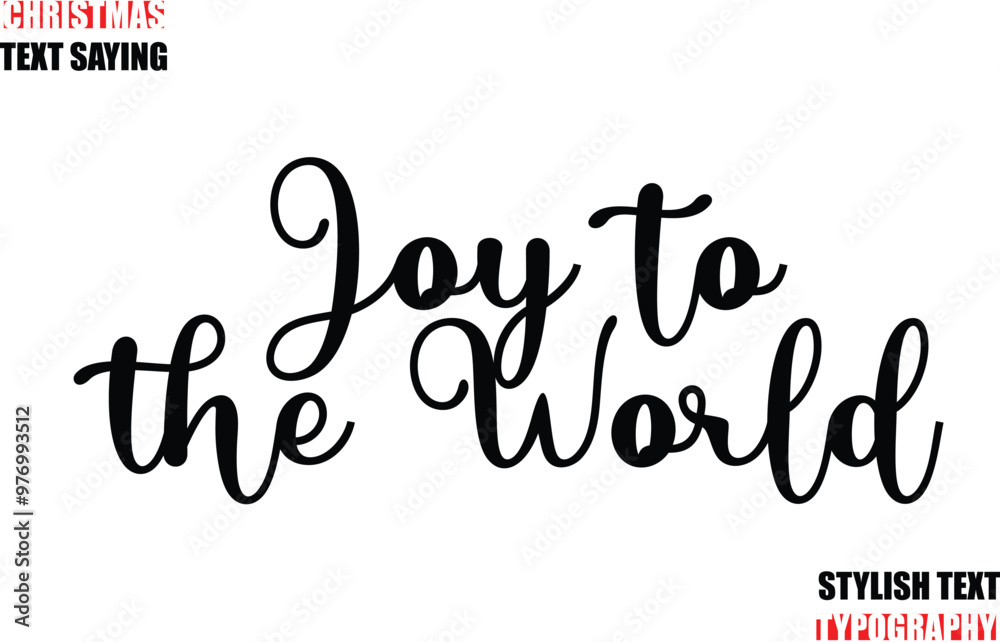 Fototapete typescript cursive text christmas quote joy to the world