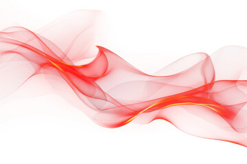Abstract red flowing waves png light overlay effect, transparent background
