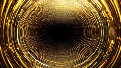 Fototapeta premium Abstract golden light circle effect