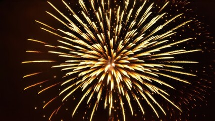 Elegant gold glowing vertical motion lighting effect sparkle on dark brown background. Template soft light and fireworks