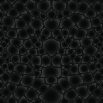 Snake skin pattern. Black viper, drawing on the skin. Reptile surface monochrome leather texture. Animal background for printing. Vector wallpaper
