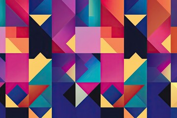 Colorful Geometric Shapes Creating a Stunning Abstract Background