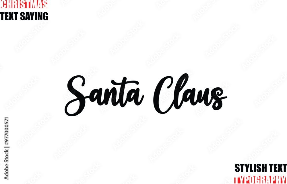 Fototapete typescript cursive text christmas quote santa claus
