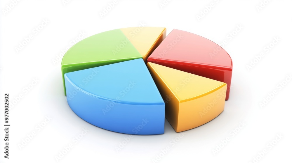 Poster A 3D pie chart with colorful segments, clearly labeled and displayed against a clean, white background, highlighting the depth and detail of the data representation.