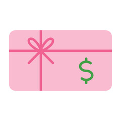 Gift Card Vector Line Icon Design