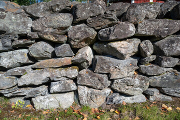 old natural stone wall background